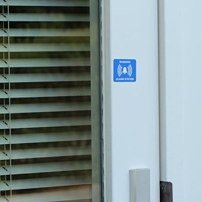 Tiiwee Lot de 6 Autocollants - Bleu - Étiquettes Alarme Sécurité