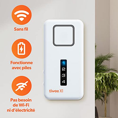 tiiwee Alarme Maison avec Sirène Puissante et Dissuasive - 4 Détecteurs de Porte et Fenêtre et 2 Télécommandes - Kit sans Fil Facile à Installer pour Appartement, Maison, Garage, Camping-Car