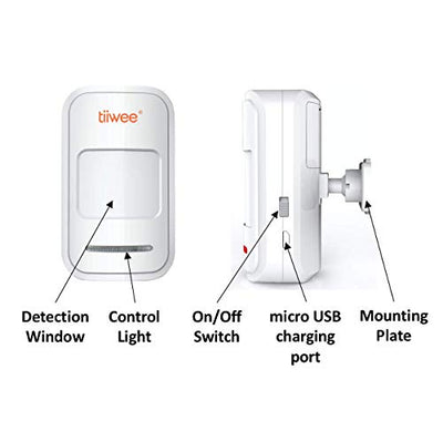 tiiwee Détecteur de Mouvement PIR TWPIR02 pour Le Systme d'Alarme Tiiwee - Anti-Intrusion sans Fil - Sécurité de la Maison