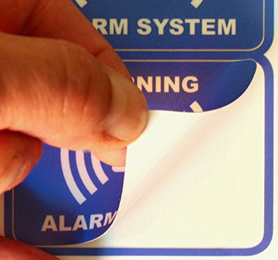 Tiiwee Lot de 6 Autocollants - Bleu - Étiquettes Alarme Sécurité