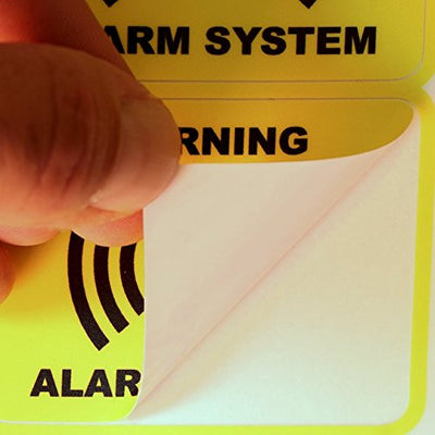 Tiiwee Lot de 6 Autocollants - Jaune - Étiquettes Alarme Sécurité
