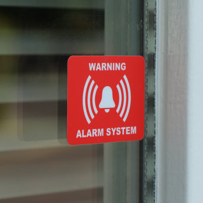 Tiiwee Lot de 6 Autocollants - Rouge - Étiquettes Alarme Sécurité