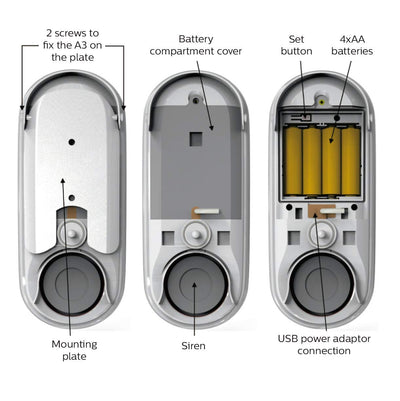 tiiwee A3 Sirène d'Extérieur pour le système d'Alarme Tiiwee - Sans Fil