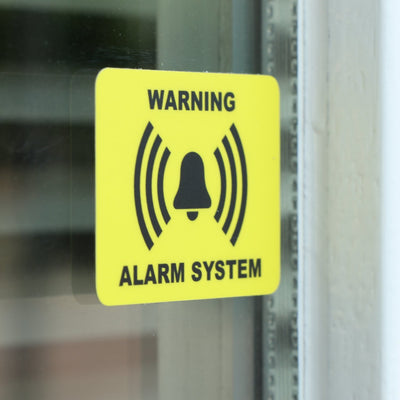 Tiiwee Lot de 6 Autocollants - Jaune - Étiquettes Alarme Sécurité