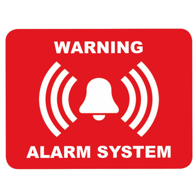 Tiiwee Lot de 6 Autocollants - Rouge - Étiquettes Alarme Sécurité