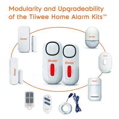 tiiwee Détecteur de Mouvement extérieur IP54 PIR TWPIR04 - Systme d'alarme antieffraction pour la Maison - Noir