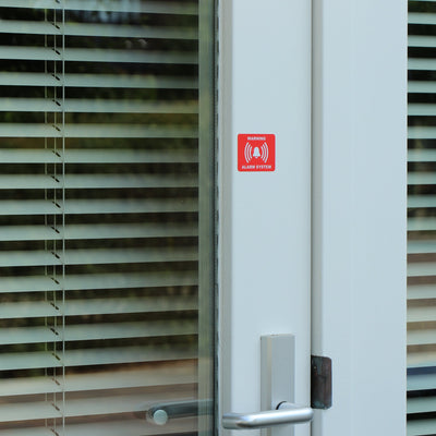 Tiiwee Lot de 6 Autocollants - Rouge - Étiquettes Alarme Sécurité