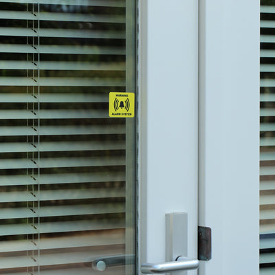 Tiiwee Lot de 6 Autocollants - Jaune - Étiquettes Alarme Sécurité