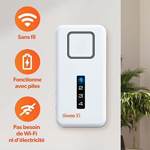 tiiwee Alarme Maison avec Sirène Puissante et Dissuasive - 4 Détecteurs de Porte et Fenêtre et 2 Télécommandes - Kit sans Fil Facile à Installer pour Appartement, Maison, Garage, Camping-Car