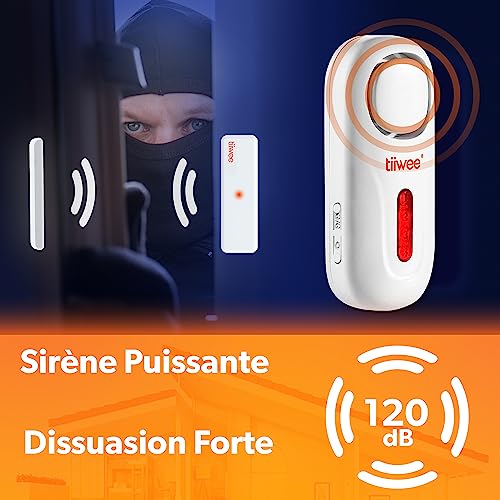 tiiwee A1 Alarme Maison sans Fil - Alarme de Porte et de Fenêtre - Système d'Alarme sans Abonnement