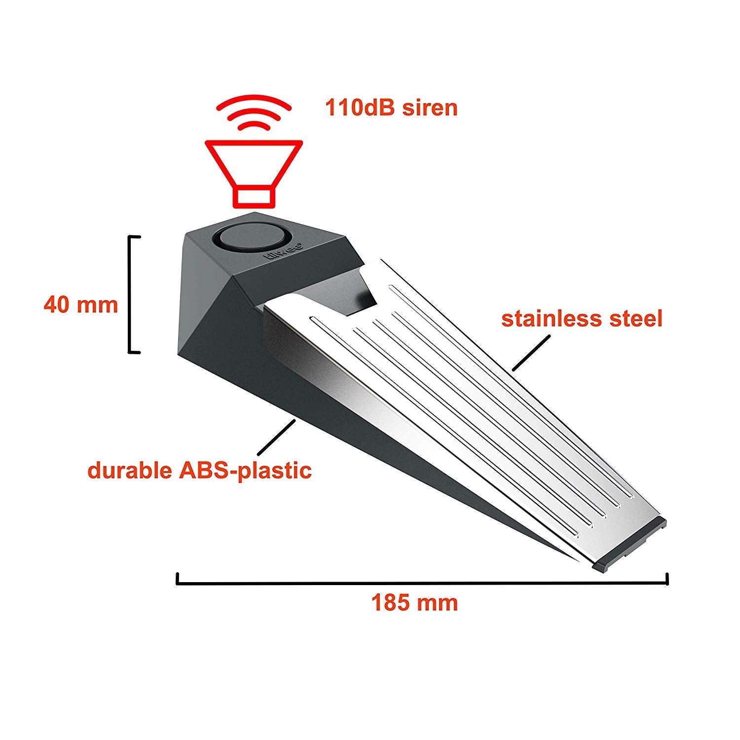 tiiwee Cale Bloque Porte avec Fonction Alarme - Lot de 2