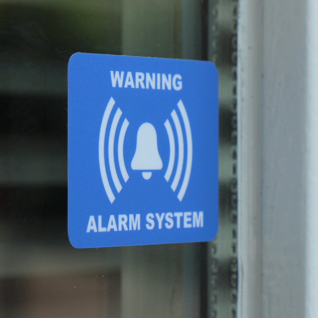 Tiiwee Lot de 6 Autocollants - Bleu - Étiquettes Alarme Sécurité