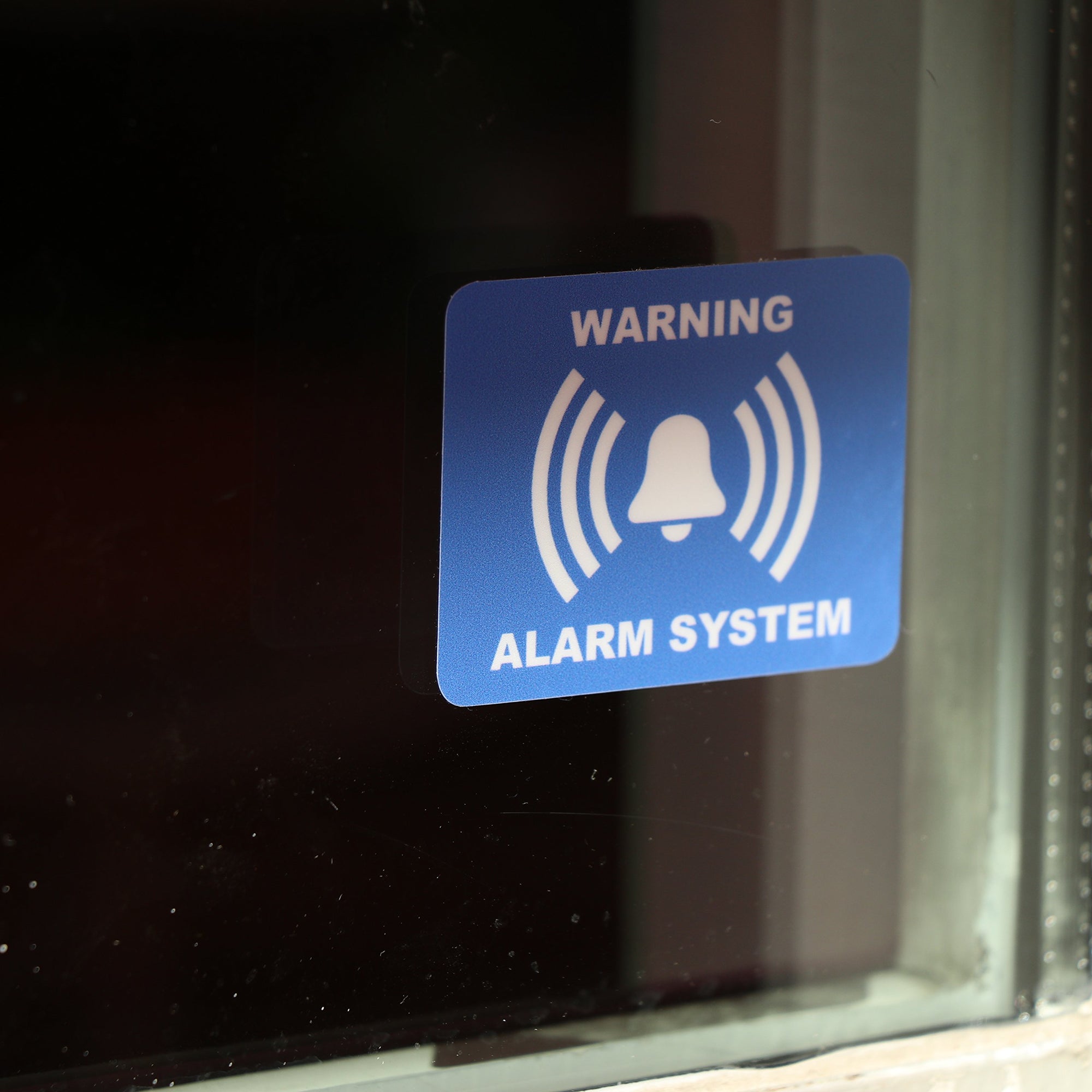 Tiiwee Lot de 6 Autocollants - Bleu - Étiquettes Alarme Sécurité