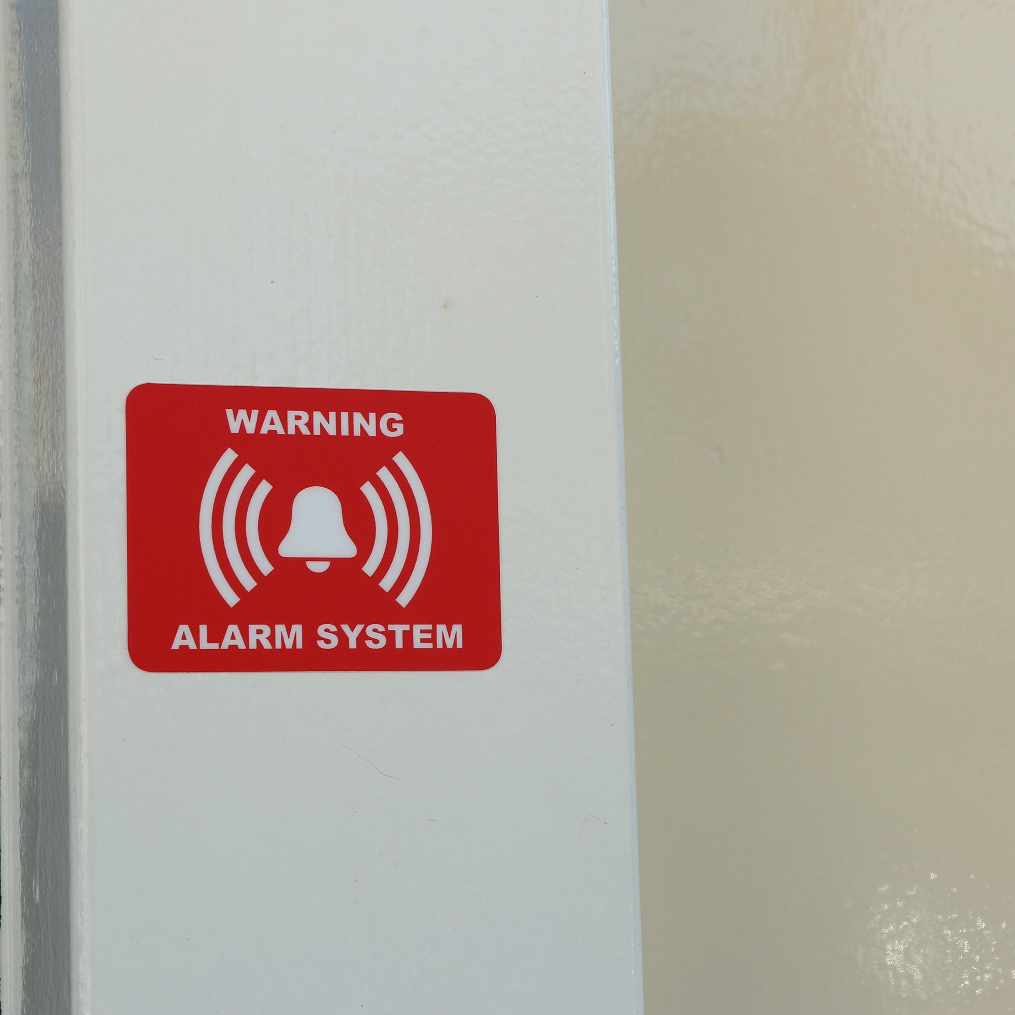 Tiiwee Lot de 6 Autocollants - Rouge - Étiquettes Alarme Sécurité